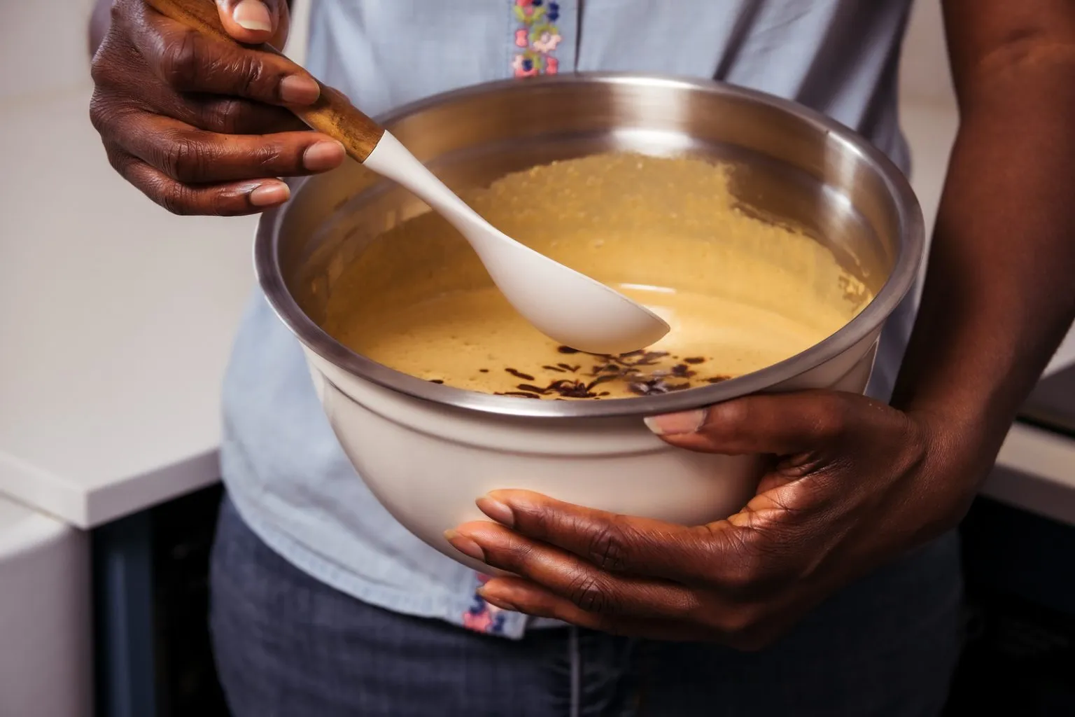 cake mixture in bowl